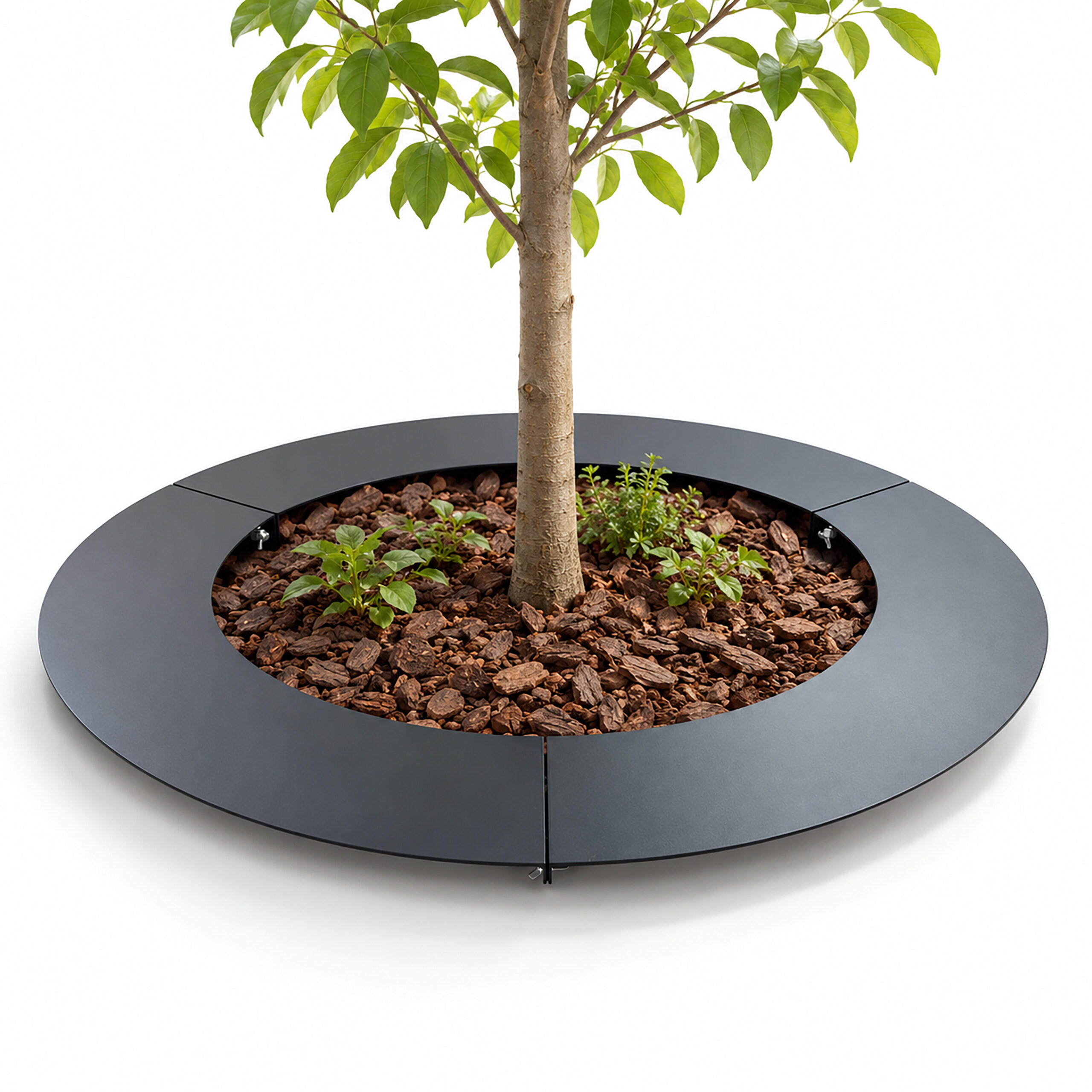 Relaxdays OBRUBNÍK stromový antracit pozinkovaná ocel 50 cm