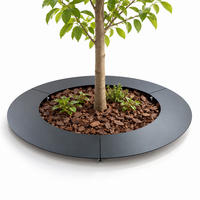 OBRUBNÍK stromový antracit plochý pozinkovaná ocel 80 cm - antracitová, kov (80/0.1/80cm) - Relaxdays