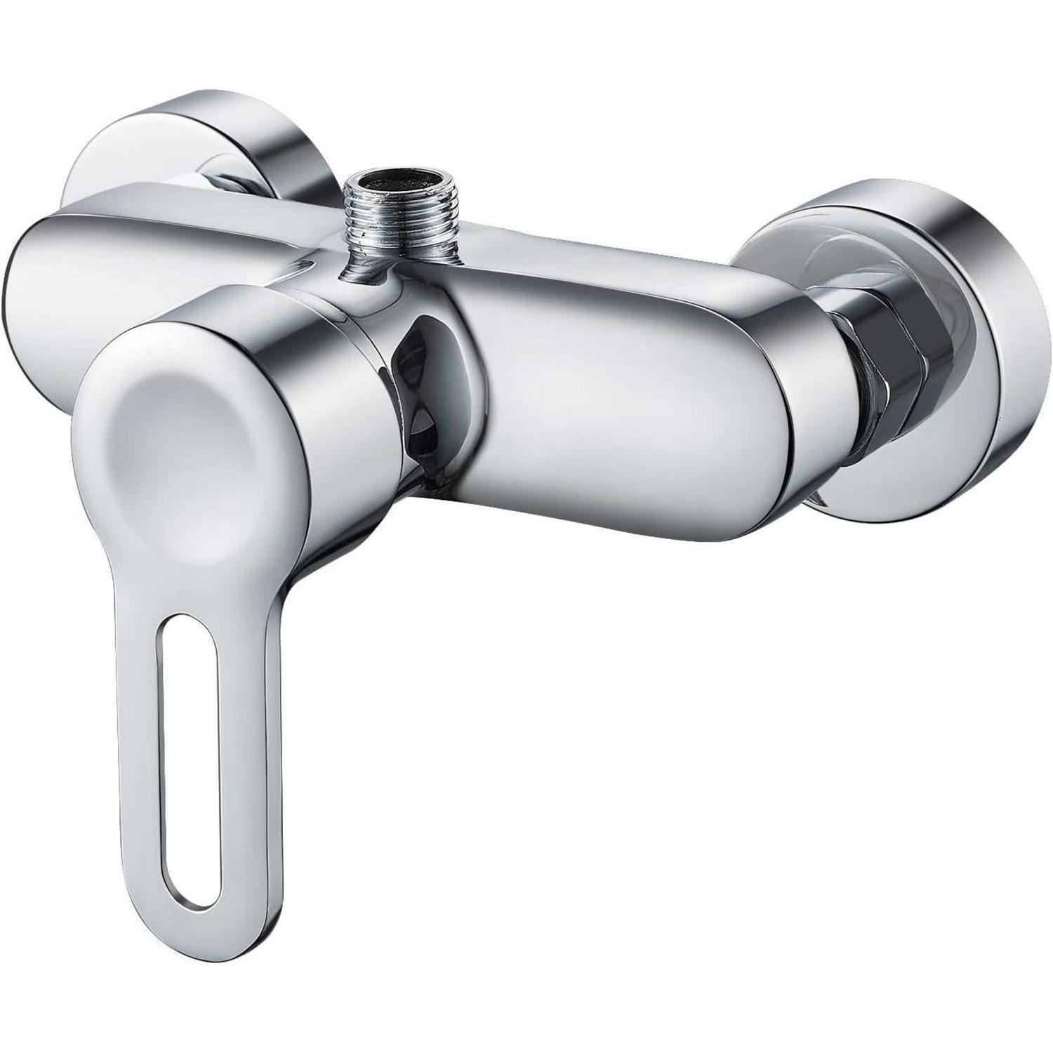 DUSCHARMATUR Aufputz Chrom 150 mm Abstand - Silberfarben, Metall (15/8/22cm)