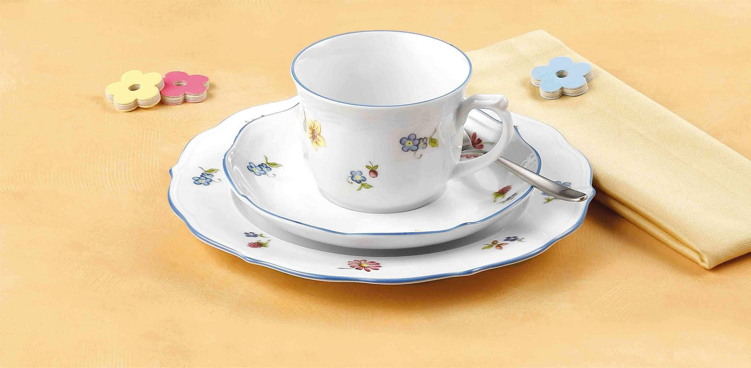 KAFFEESERVICE Sonate Nostalgie bunt 20er Set - Multicolor, Keramik (1/1/1cm) - Seltmann Weiden