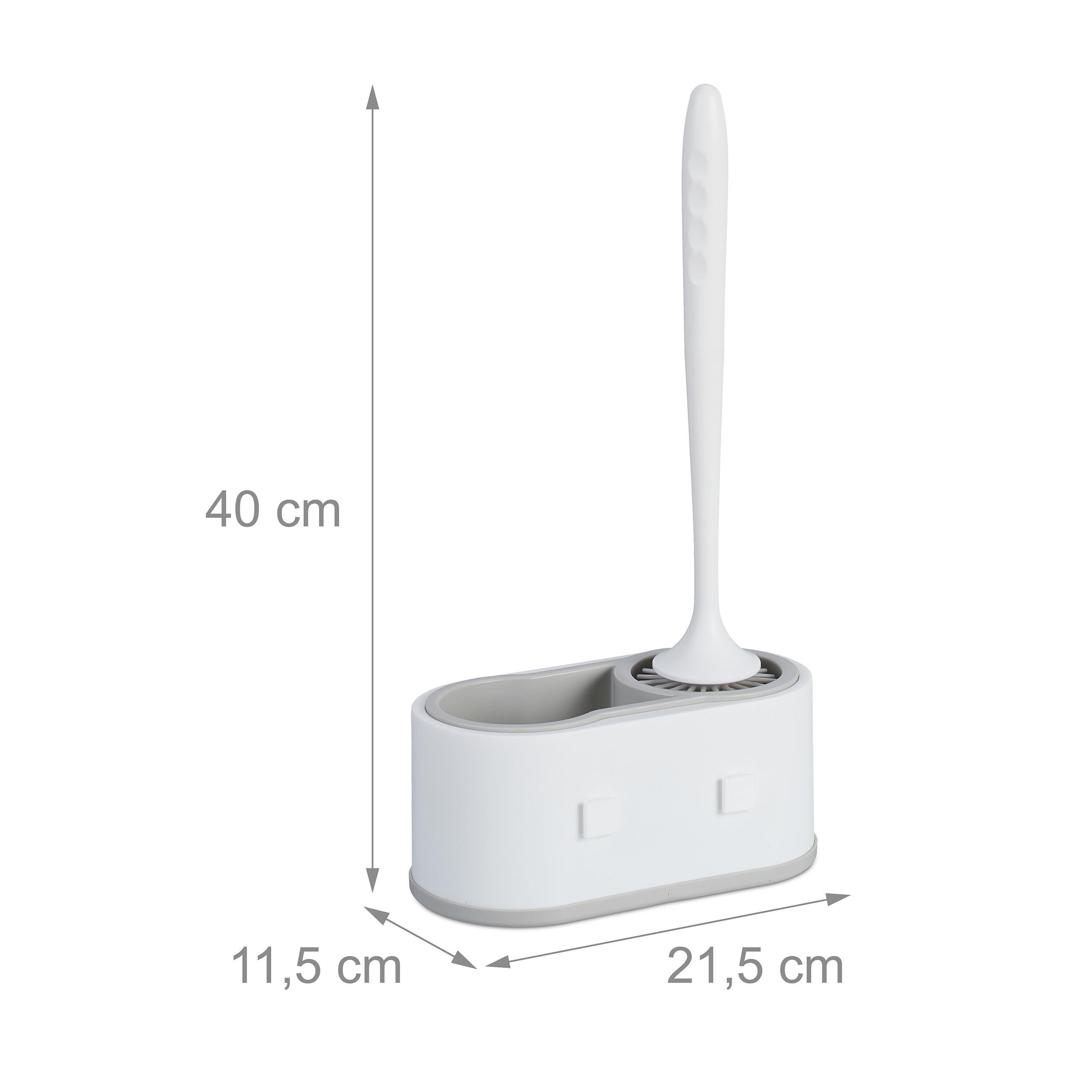 Thumbnail - Relaxdays Toilettenbürste, Mehrfarbig, Kunststoff, 21.5x40x11.5 cm, Badezimmer, WC Ausstattung, WC Bürstengarnituren