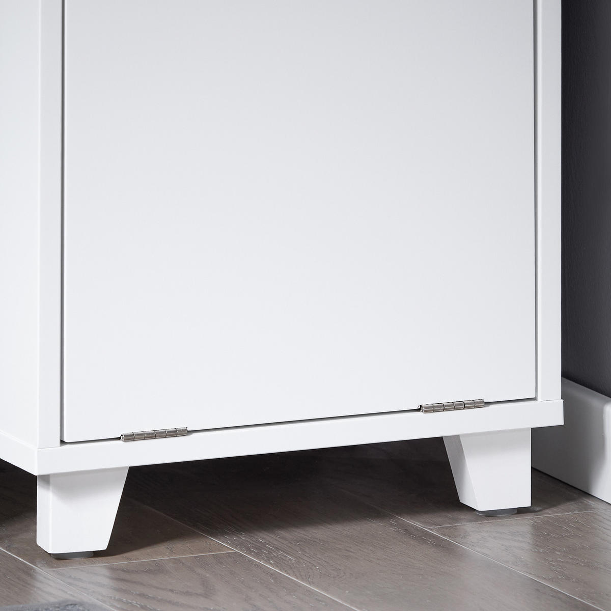 WÄSCHESCHRANK Weiß - Weiß, Holzwerkstoff (35/105/30cm) - SoBuy