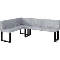 ECKBANK TONI_U - Hellgrau, Textil (142/196cm) - Meblini