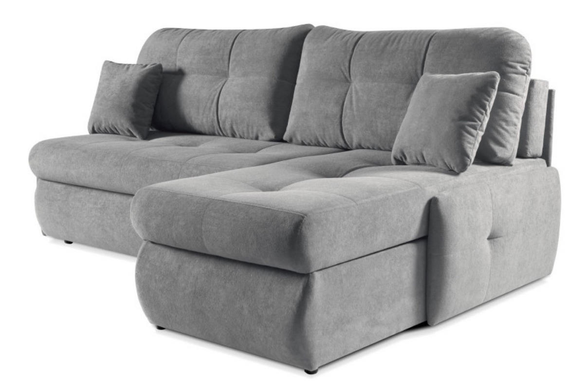 ECKSOFA Grau Hint - Grau, Holzwerkstoff/Textil (216/155cm) - Sepro Meble