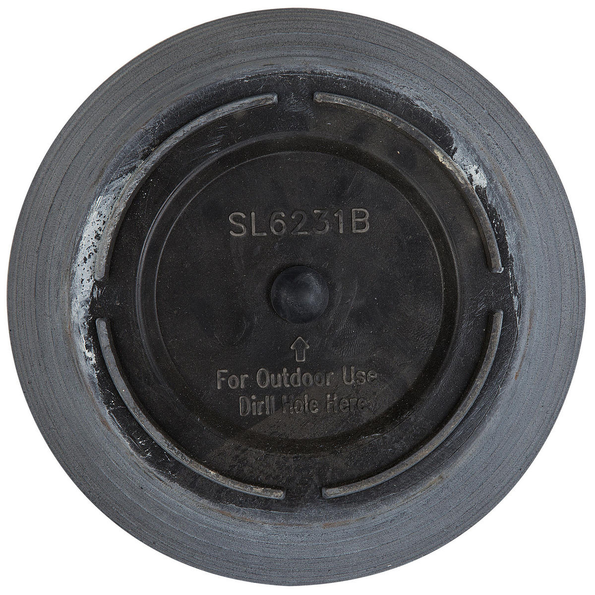BLUMENTOPF 2er-Set grau rund 50/50/58 cm Katalima - Grau, Stein (58cm) - Beliani