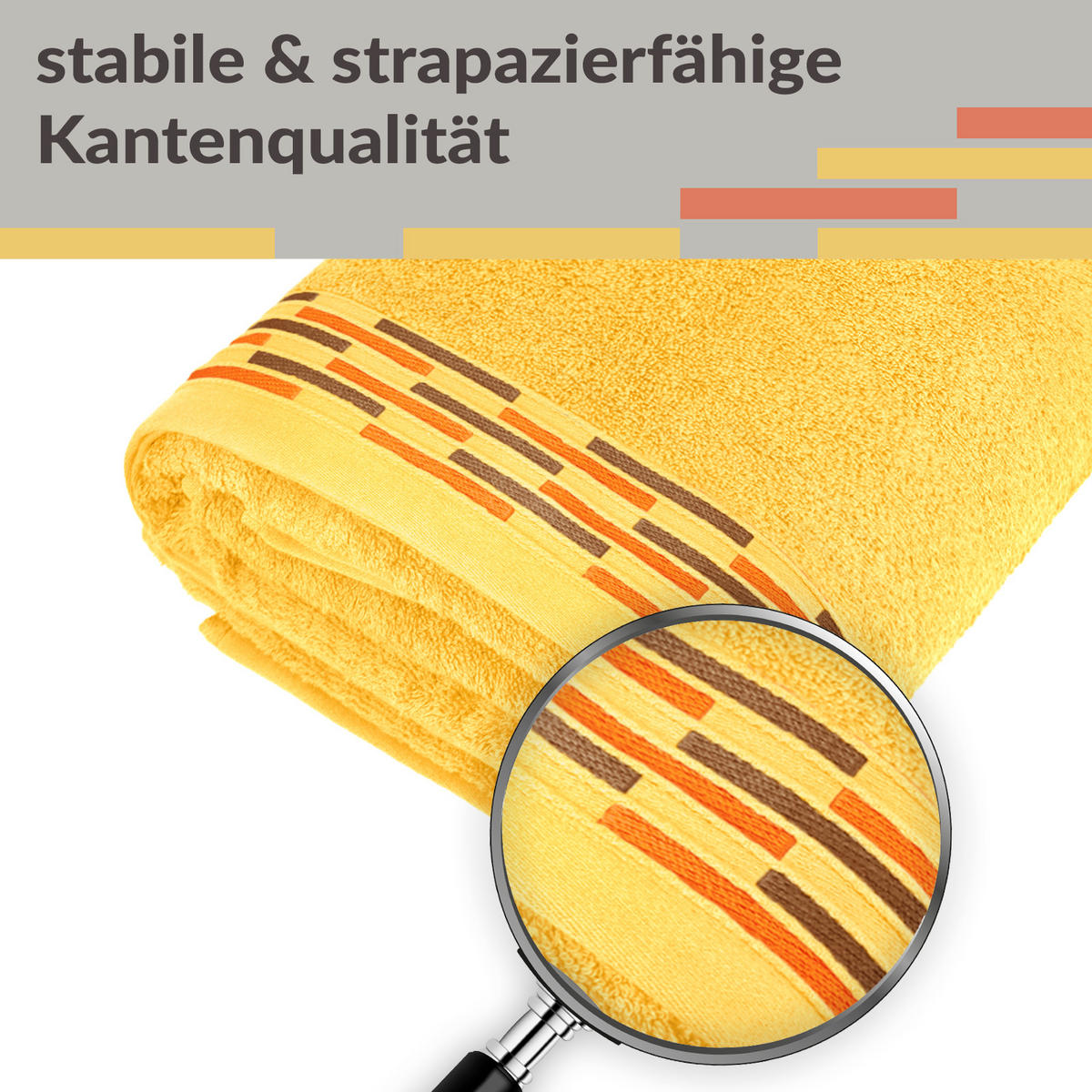 HANDTUCH Lugano Gelb 2er 50x100 cm - Gelb, Textil (50/100cm) - Lashuma