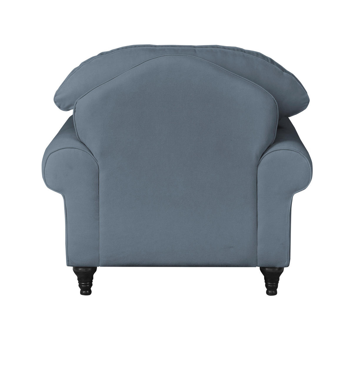 SESSEL blau Landhaus, Loungesessel 110 cm - Blau/Braun, Holz/Textil (110/95/100cm) - Furn.Design