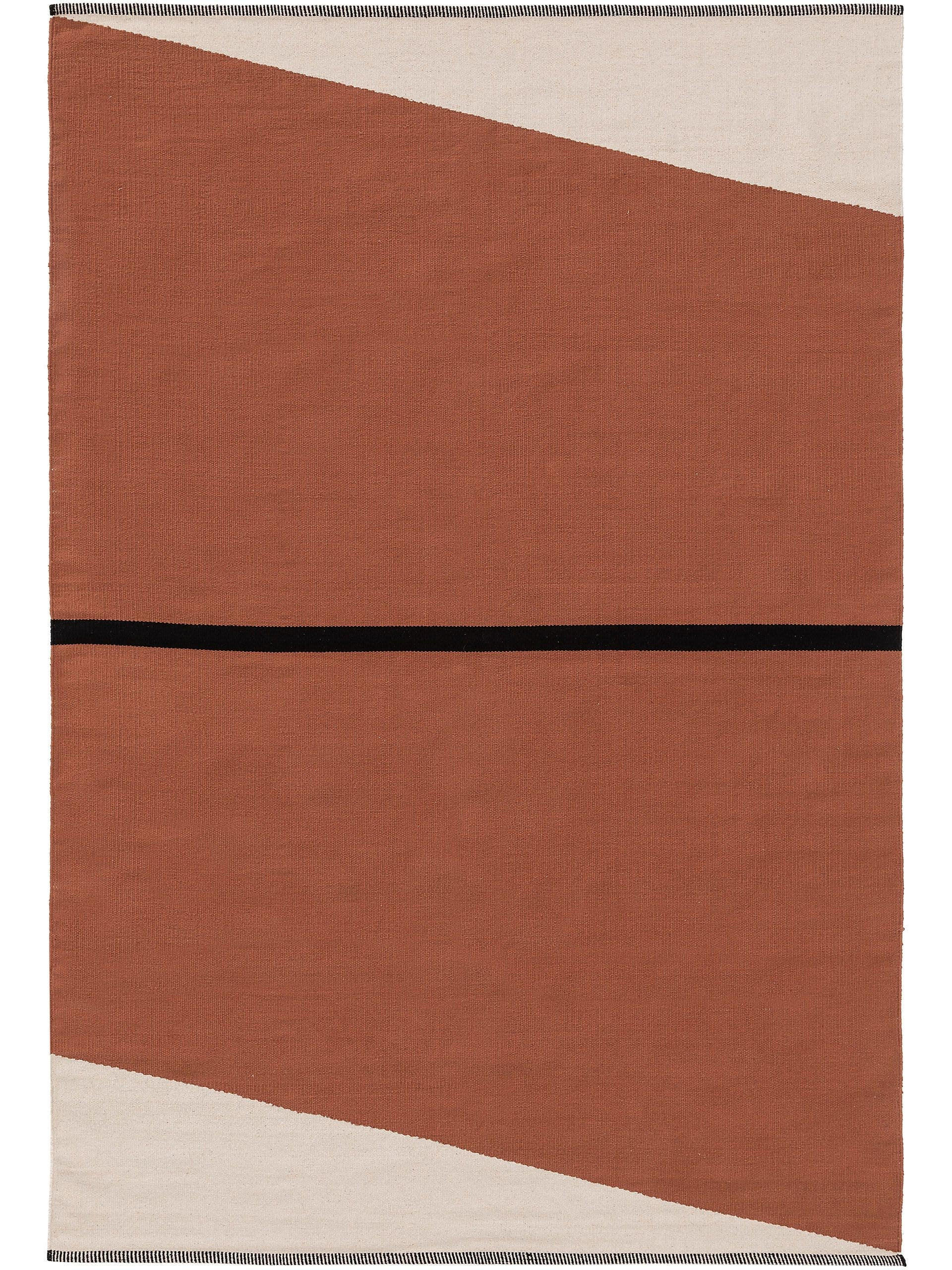 BAUMWOLLTEPPICH Lenny Terracotta 120x170 cm - Terracotta, Textil (120/170cm) - benuta Pop