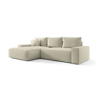 ECKSOFA MONA mit Schlaffunktion QUELLE 03 Links - Beige, Textil (175/280cm) - Bedante