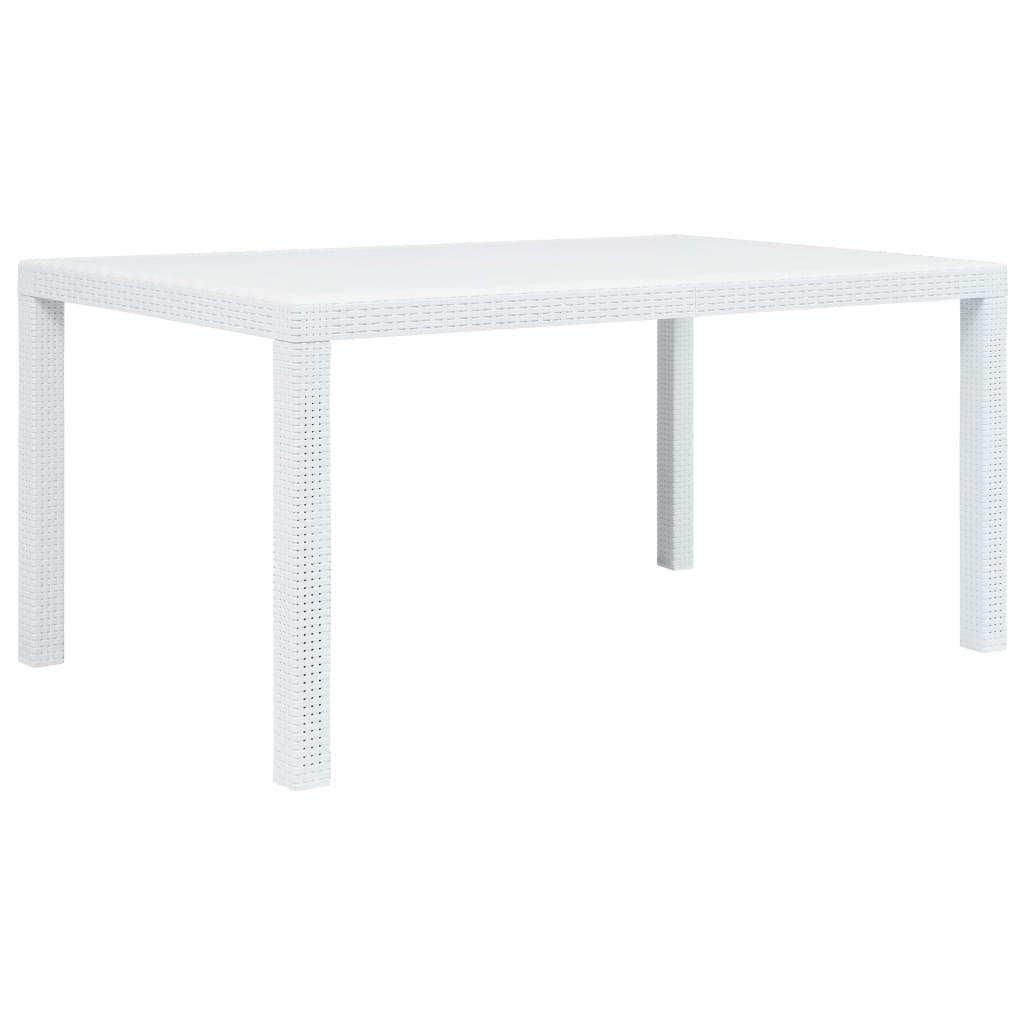 vidaXL Gartentisch Weiß 90x72x150 cm