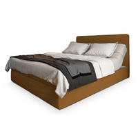 BOXBETT ASTOR 180x200 cm mit Matratze und Topper - Gelb - Gelb, Holz (180/200cm) - MASSENO