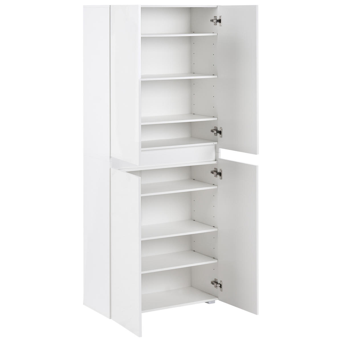DULAP DE PANTOFI alb Lethbridge - alb, compozit lemnos (77/180/36cm) - Beliani