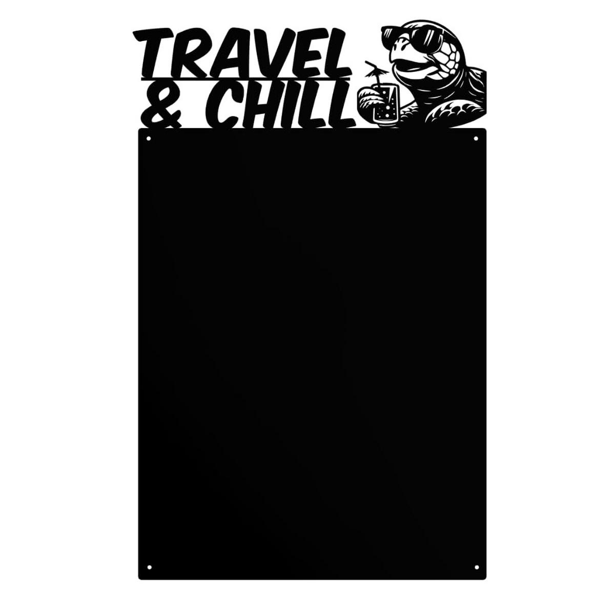 MAGNETTAFEL Schildkröte Schwarz 50x80 cm - Schwarz, Metall (50/80/0.7cm) - ANWICAR