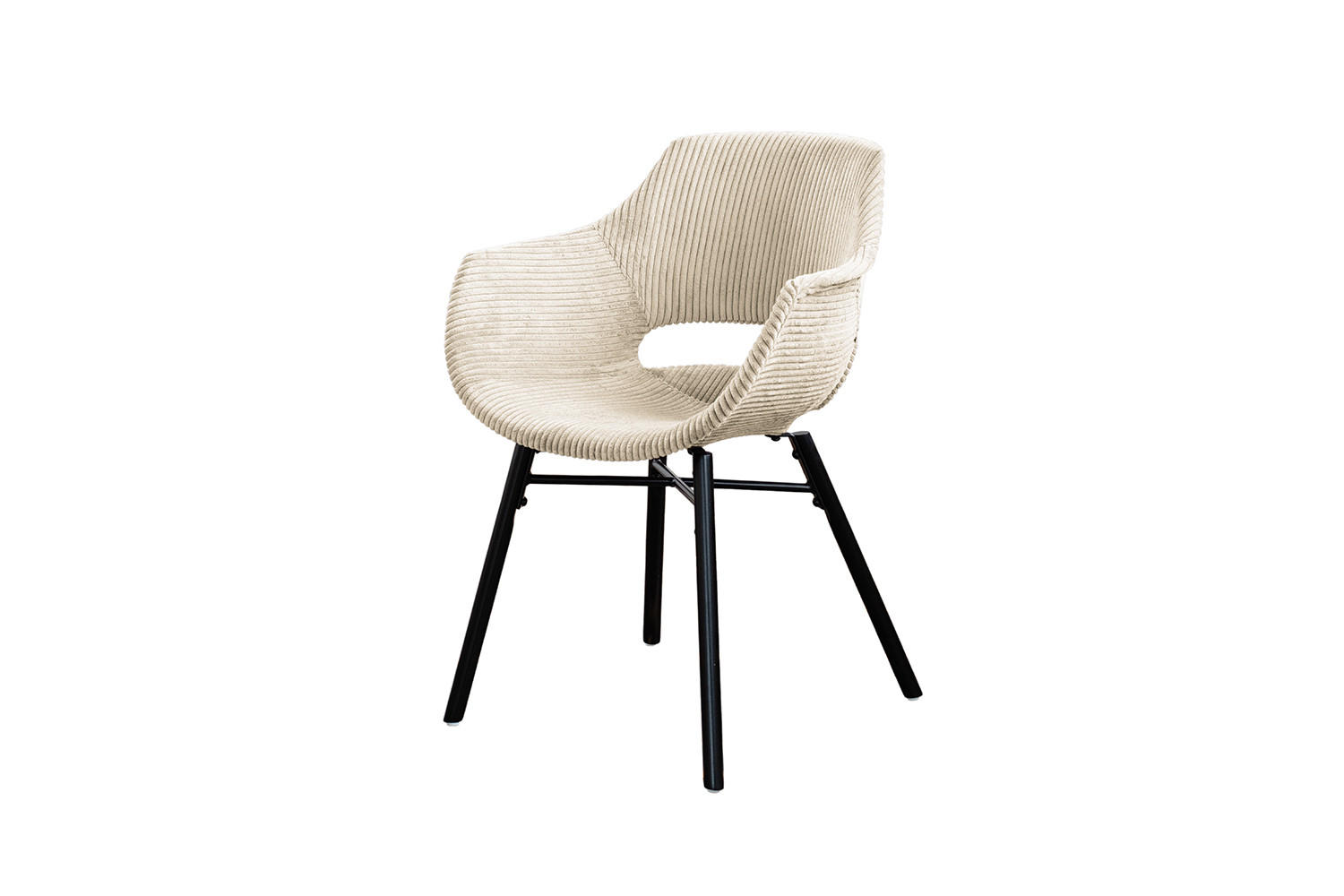 ESSZIMMERSTUHL ZAJA Cremeweiß Cord - Creme, Textil (57/81.5/59cm) - KAWOLA