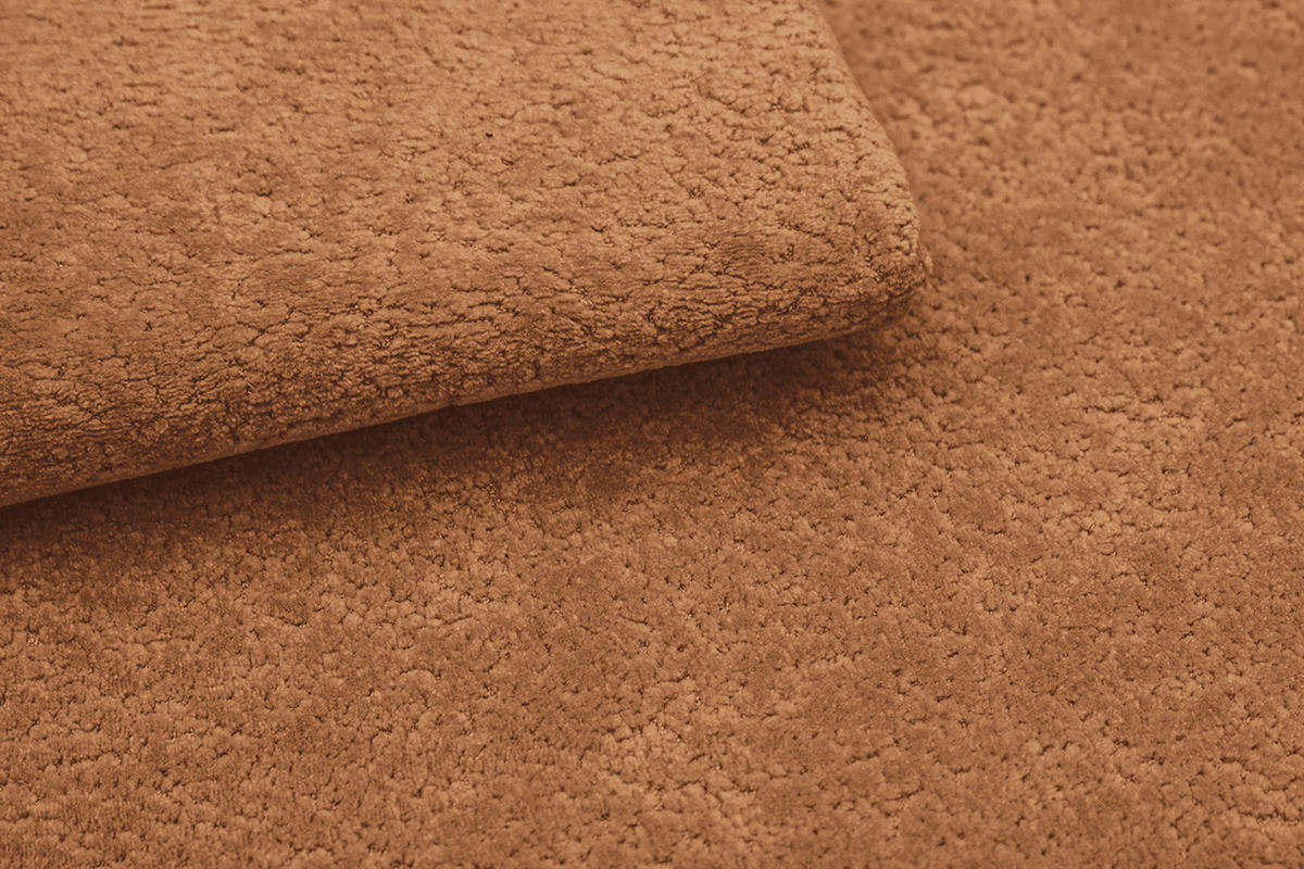 ECKSOFA LUMERO 4-Sitzer LINKS, orange - Schwarz/Orange, Holz/Textil (275/166cm) - Courtois Laville