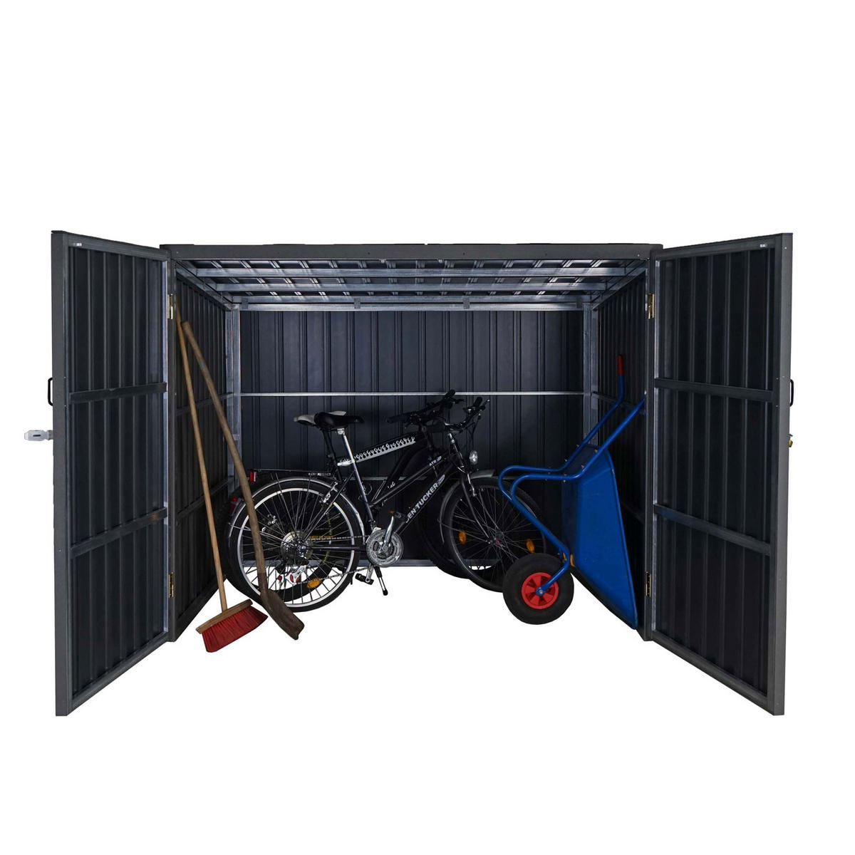 FAHRRADGARAGE 2ER Anthrazit - Anthrazit, Holz (213/172/112cm) - MCW