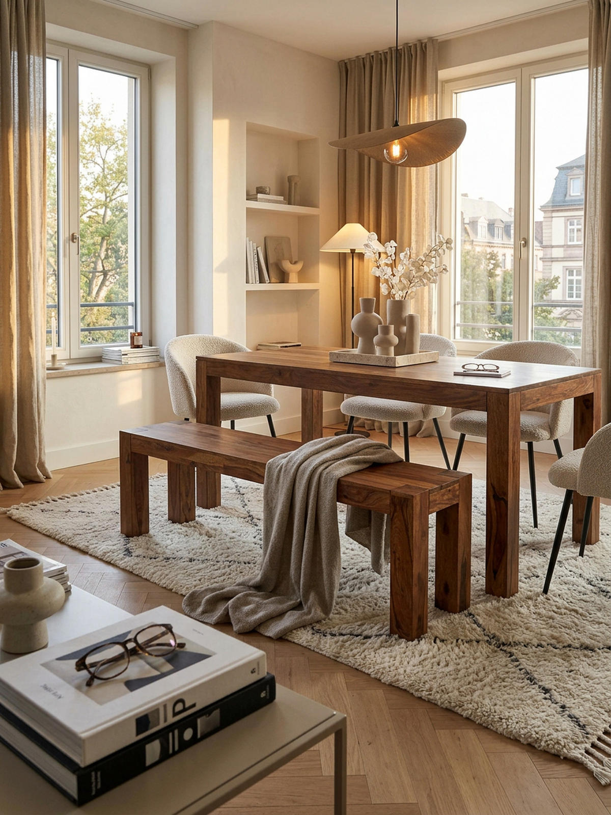 SITZBANK Massivholz Landhausstil handgefertigt, Braun 140x35x45 cm - Braun, Holz (140/45/35cm) - KADIMA DESIGN