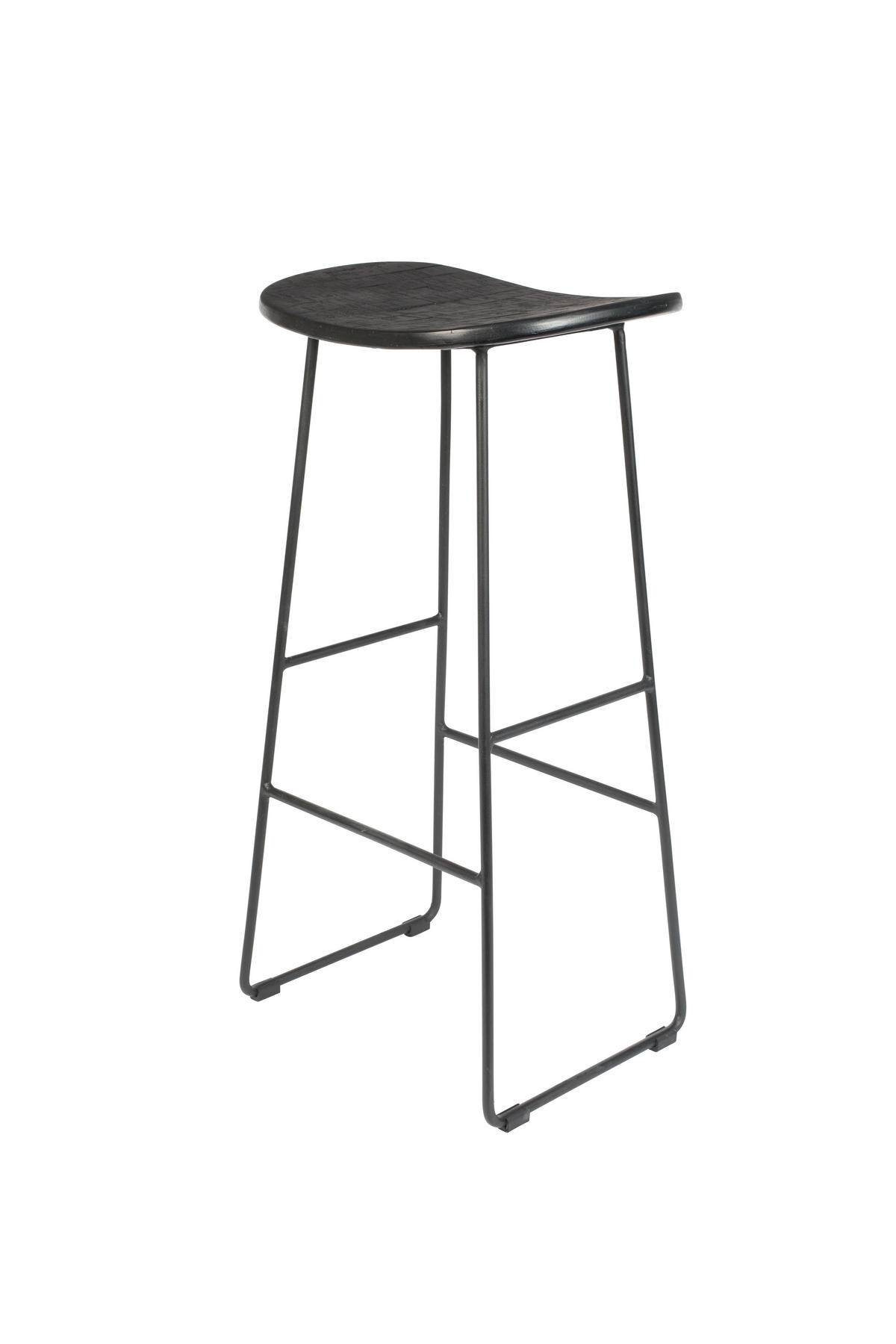 BARHOCKER Tangle - Schwarz - 30/40/80 cm - Schwarz, Holz (40/80/30cm) - Novel