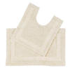 BADGARNITUR 2-teilig, Badematte & WC-Vorleger, wendbar - Creme, Textil (50/80cm) - Homescapes