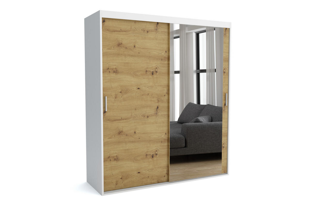 KLEIDERSCHRANK MAT A Braun 200x60x205 cm - Braun, Holzwerkstoff (200/205/60cm) - FURNLUX