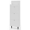 SCHUHSCHRANK Dotti 531 Weiß 55/21/141 cm Wandmontage - Weiß, Holzwerkstoff (55/141/21cm) - Matkam Möbel