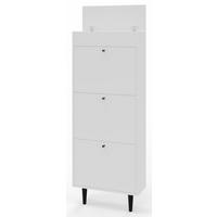 SCHUHSCHRANK Dotti 531 Weiß 55/21/141 cm Wandmontage - Weiß, Holzwerkstoff (55/141/21cm) - Matkam Möbel