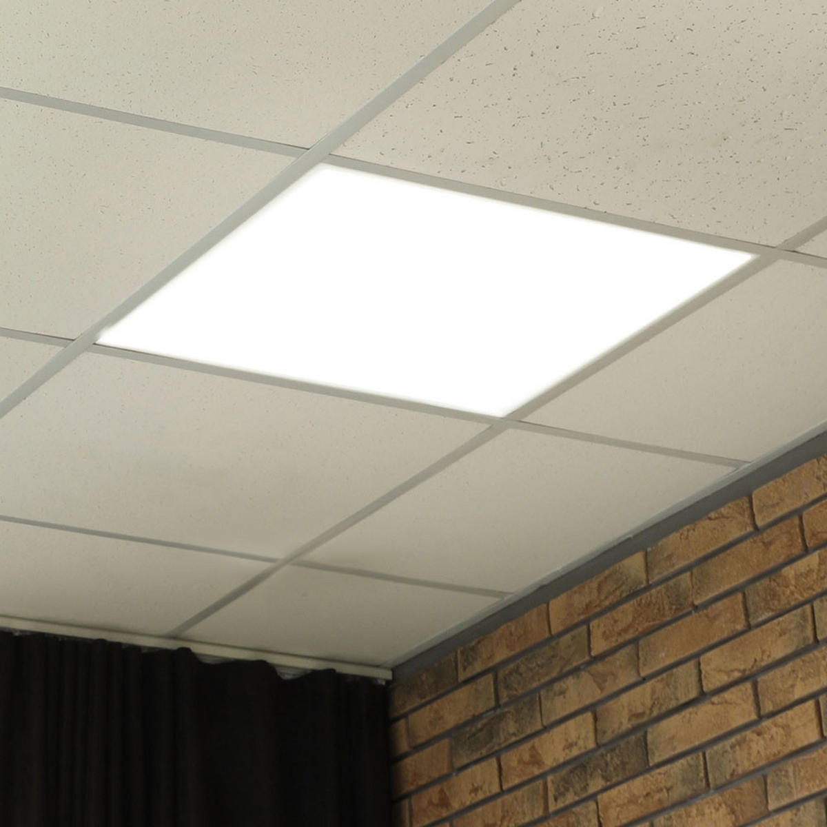LED DECKENLEUCHTE Kunststoff Weiß - Weiß, Kunststoff (59.5/59.5/3cm)