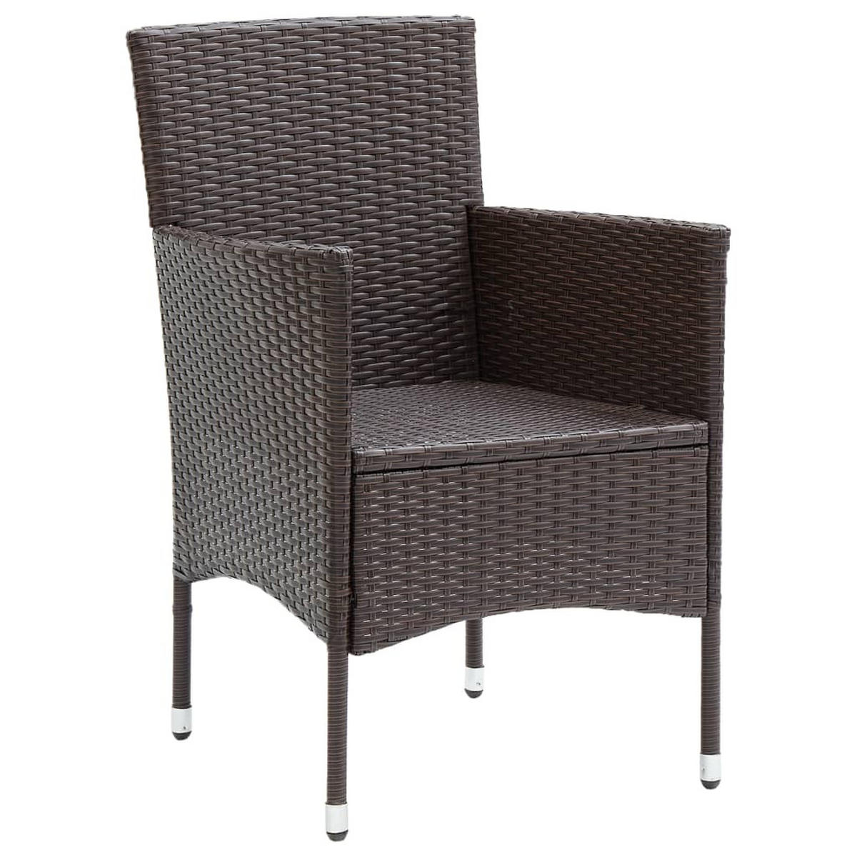 GARTENSTÜHLE mit Kissen, 52/57/84 cm, aus Poly Rattan und Steel, Braun, 2er-Set - Braun, Kunststoff (57/84/52cm) - vidaXL
