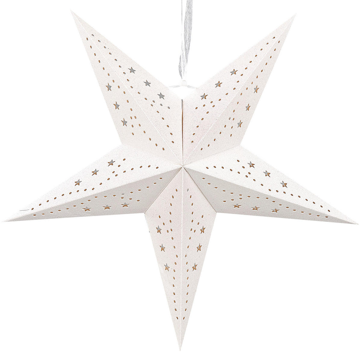 WANDOBJEKT Weiß Motti - Weiß, Papier (45/45/18cm) - Beliani