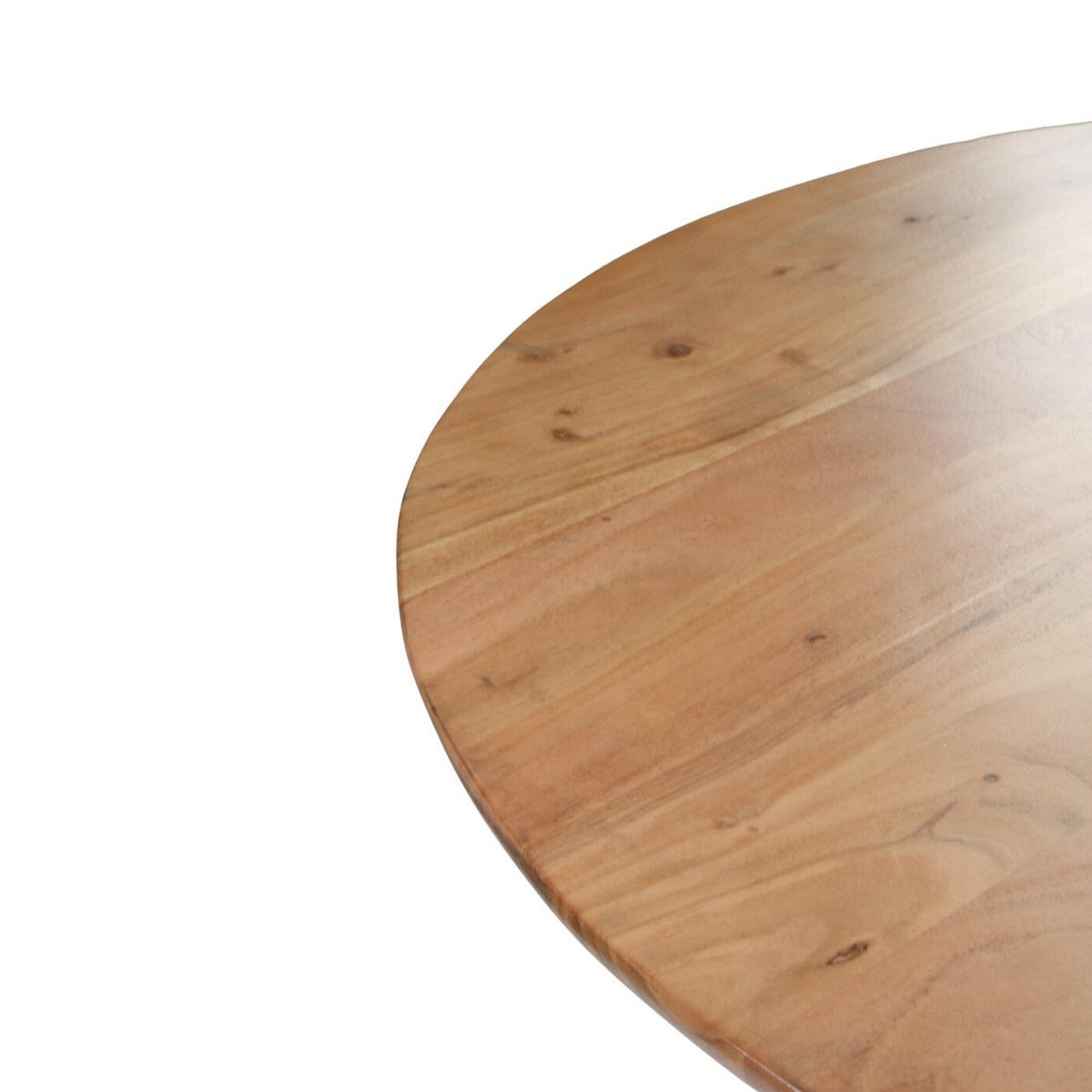 ESSTISCH rund aus Akazienholz 130cm, natürlich - Braun, Holz (130/130/76cm) - Giga Meubel