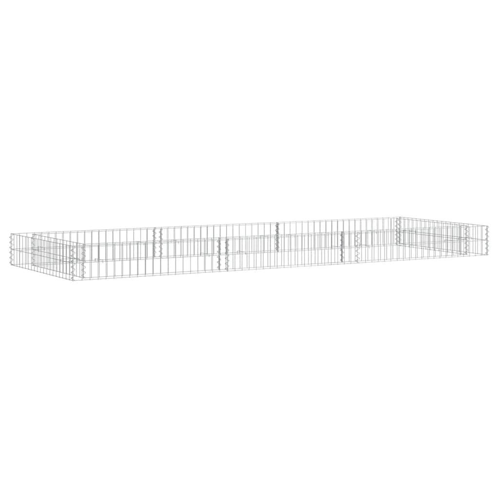 GABIONEN-HOCHBEET Verzinkter Stahl 300x100x20 cm - Silberfarben, Metall (300/20/100cm)