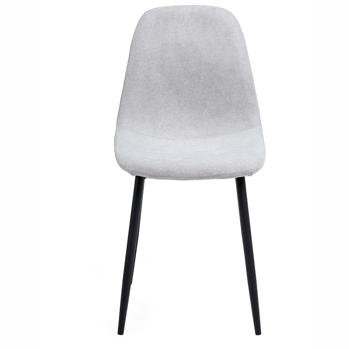 ESSZIMMERSTUHL 4er-Set Hellgrau Crandall - Hellgrau/Schwarz, Textil (44/87/53cm) - Beliani