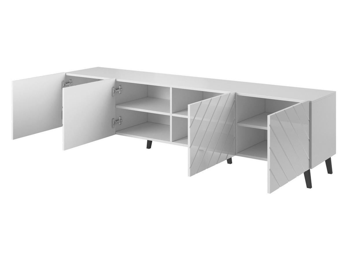 TV-LOWBOARD Abeto 200 - Schwarz/Graphitfarben, Holzwerkstoff/Kunststoff (200/52/42cm) - MIRJAN24