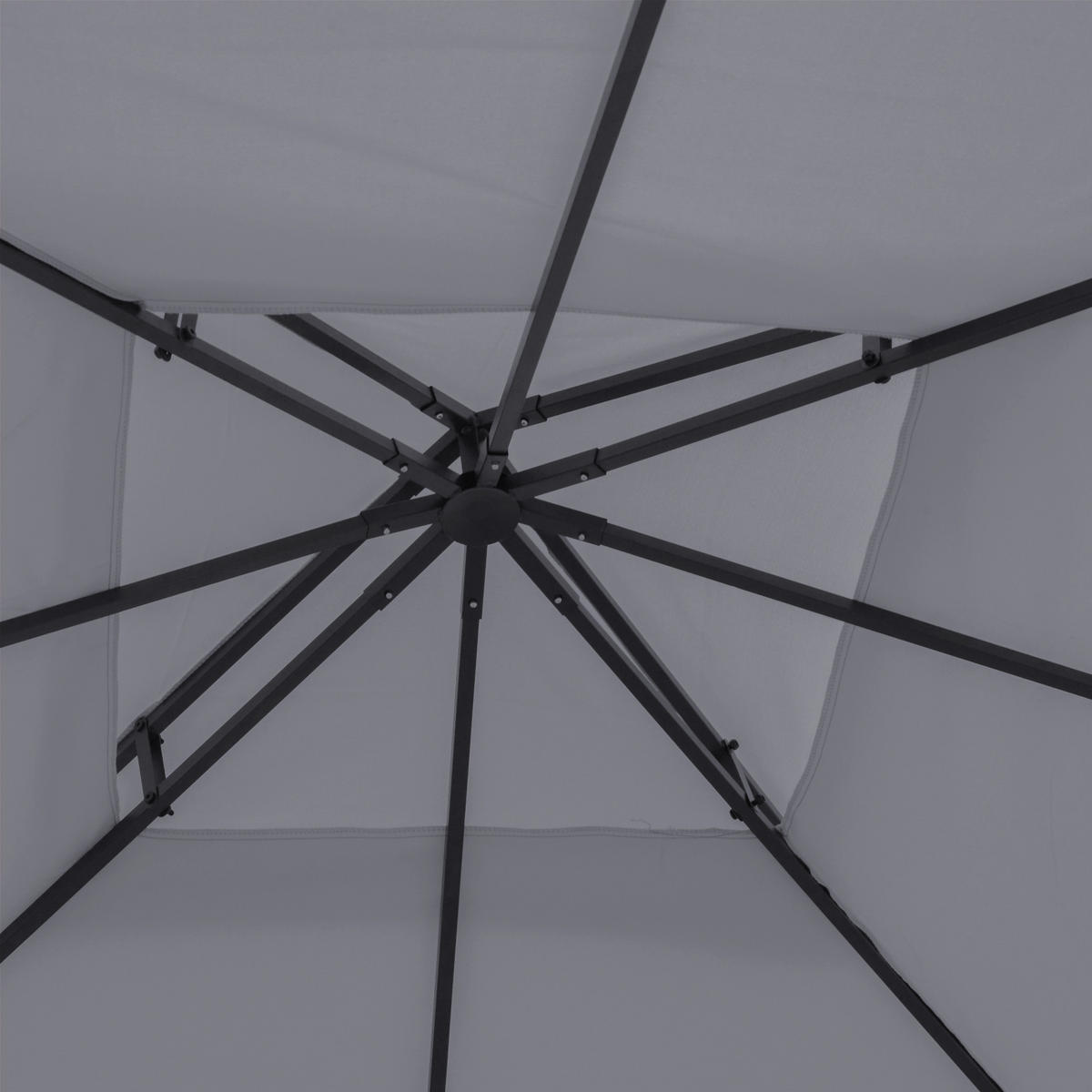 PAVILLONDACH, Polyester, Dunkelgrau - Dunkelgrau, Kunststoff (300/18/300cm) - Outsunny
