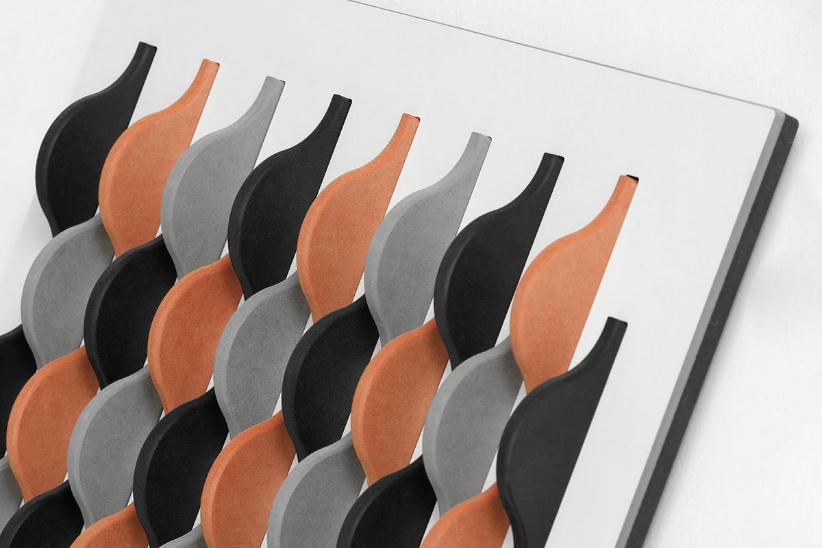 HOLZBILD Schwarz-Weiß 45/65 cm - Schwarz/Orange, Holz (5.46/65cm) - KUNSTLOFT