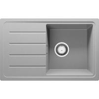 SPÜLBECKEN Kopenhagen Easy, 2-er set Grau 70/44 cm 1 Becken + Ablauf-Set ab 45er Unterschrank - Chromfarben/Grau, Kunststoff (70/20/44cm) - Primagran