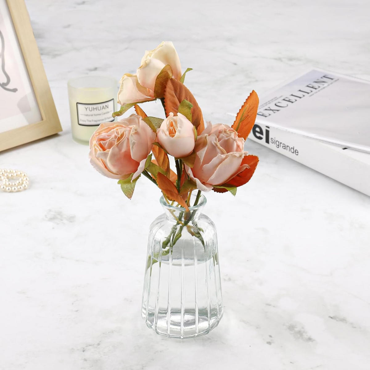 VASE 6,5 x 6,5 x 11 cm Transparentes Glas - Transparent, Glas (11cm) - LIBRATON