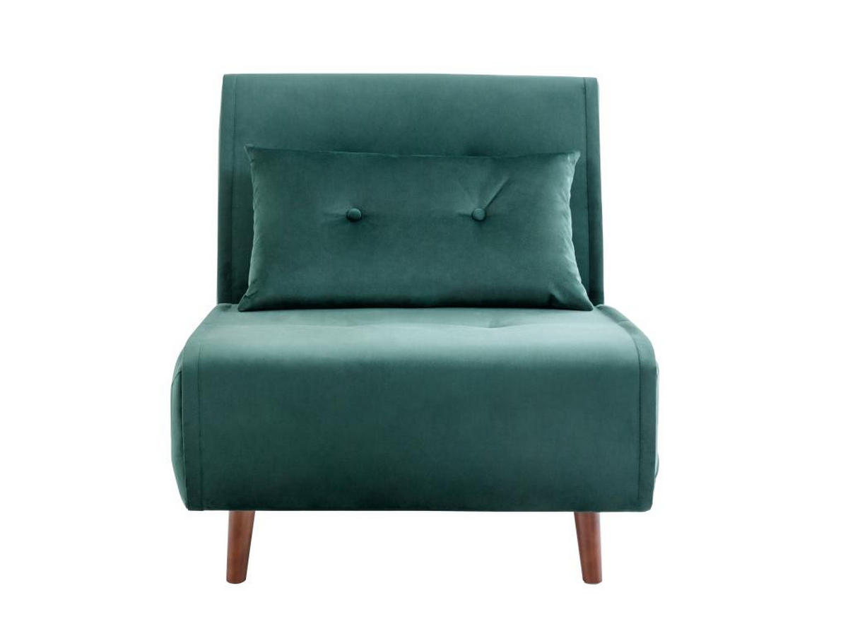 SESSEL mit Schlaffunktion - Samt - Tannengrün - URIBIA - Grün, Textil (91/81/77.5cm) - Vente-Unique