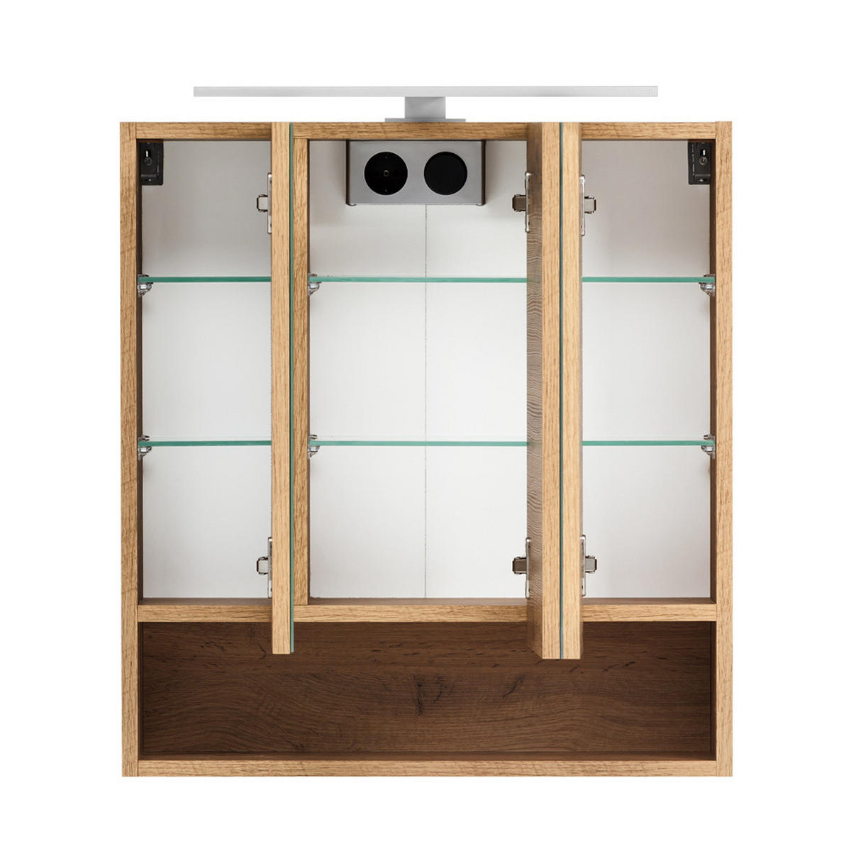 BADMÖBEL-SET 7-TLG. Kahla-03 - Braun, Holzwerkstoff (221/200/52cm) - Lomado