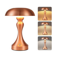LED stolní lampa, přepěťová ochrana 15,5/15,5/22 cm - bronzová, kov (15.5/15.5/22cm) - Nettlife