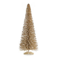 DEKO-TANNE X-Mas glitzernd - Goldfarben, Naturmaterialien (23/60/23cm) - Butlers