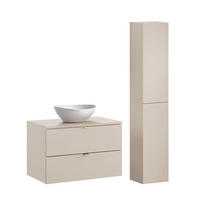 BADMÖBEL 80.6cm Azel 2er-Set Kaschmir - Beige, Holzwerkstoff (80.6/52/46cm) - Petits-meubles
