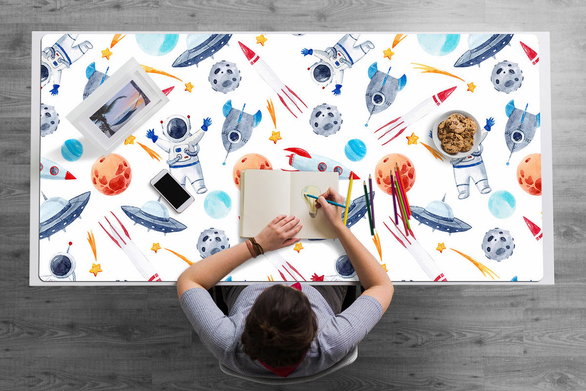 SCHREIBTISCHUNTERLAGE 90x45 cm Mehrfarbig - Multicolor, Kunststoff (1.6/90/45cm) - ArtPrintCave