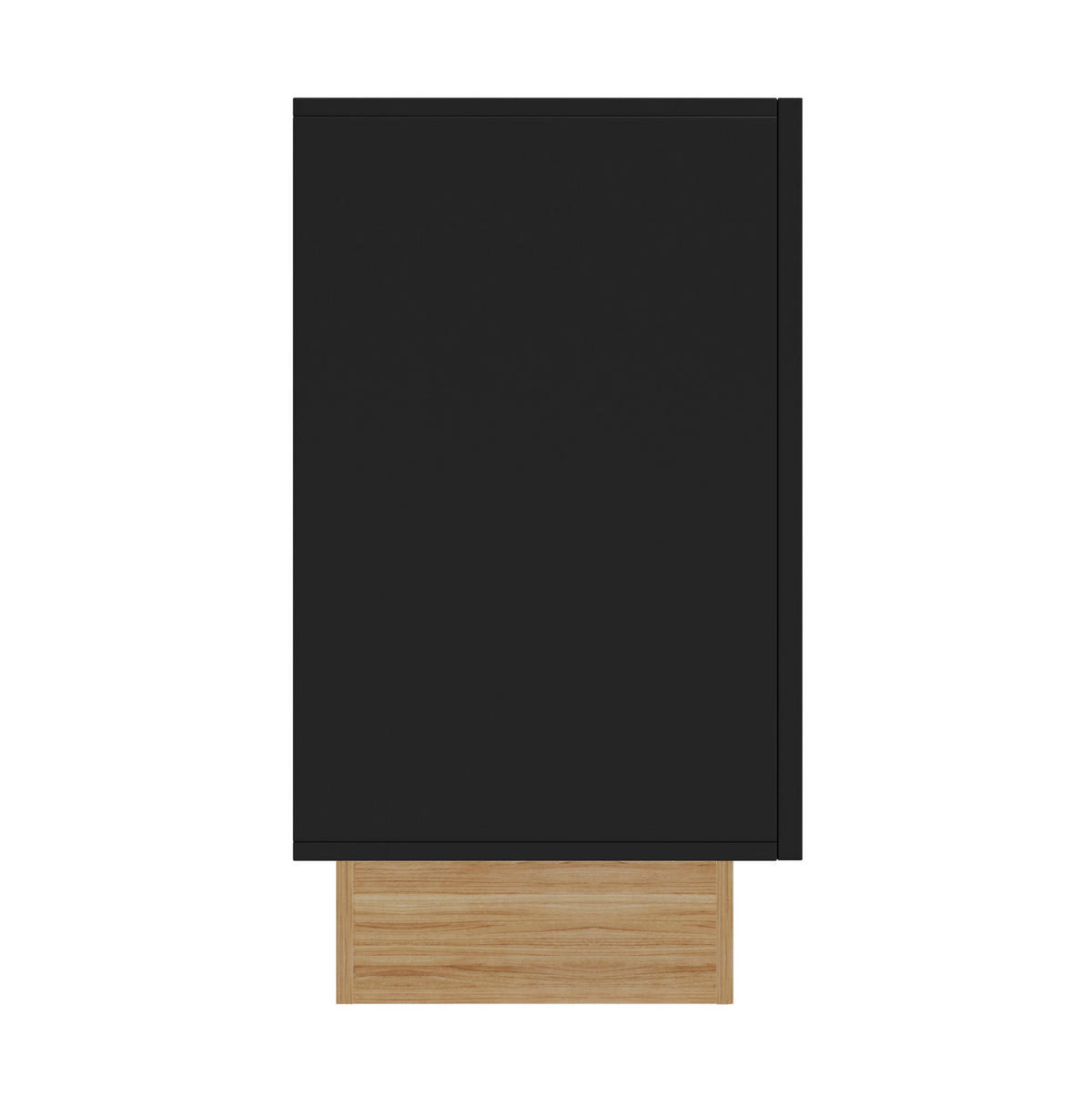 KOMMODE 160/38/75 cm in Schwarz mit 4 Türen und U-Reliefstruktur - Schwarz, Holzwerkstoff (160/75/38cm) - Flora Grace