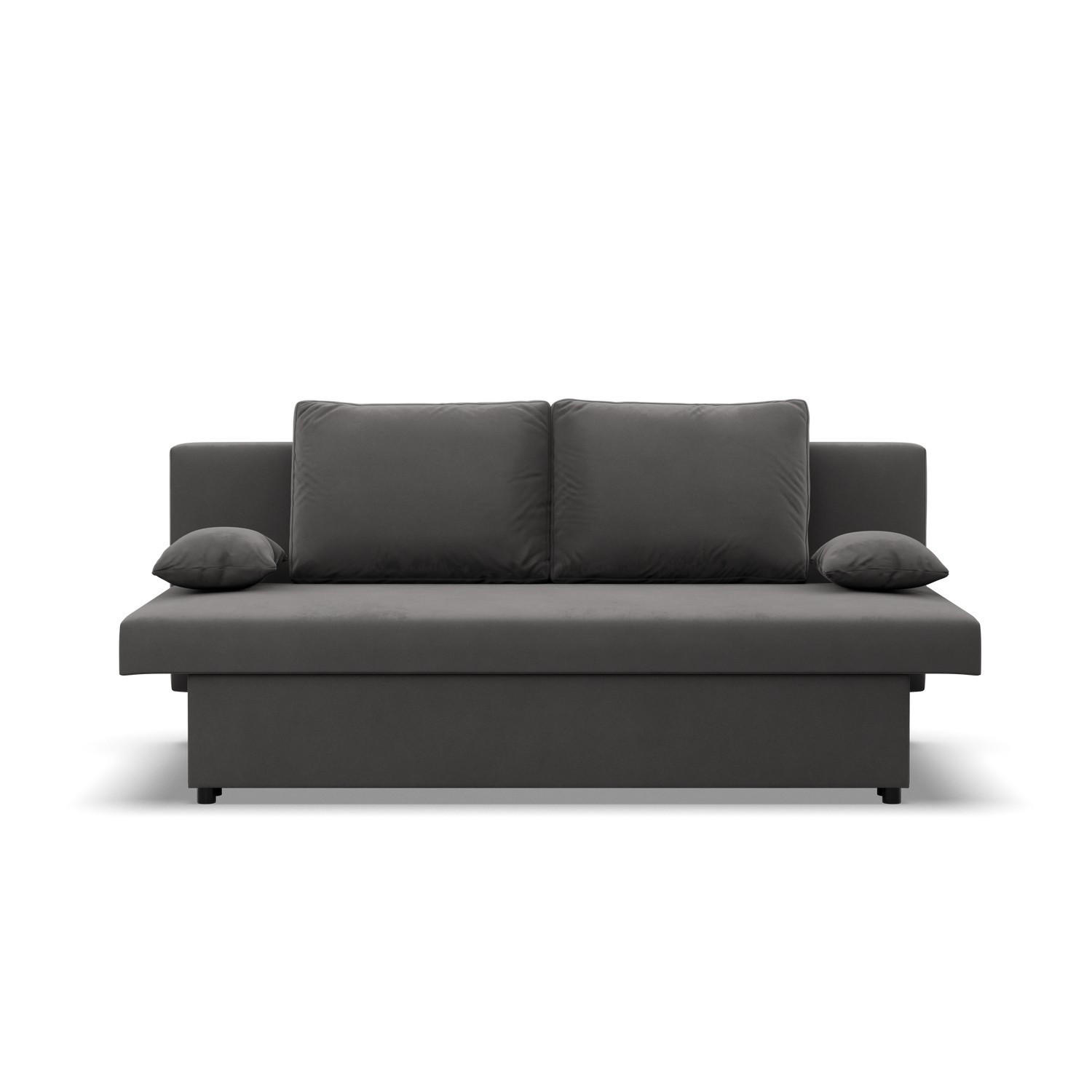 SOFA 3-SITZER MIT SCHLAFFUNKTION NOLA Grau - Grau, Textil (86/85/191cm) - Mebligo