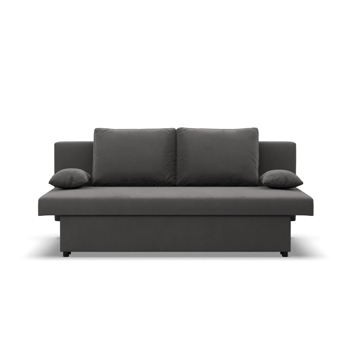 SOFA 3-SITZER MIT SCHLAFFUNKTION NOLA Grau - Grau, Textil (86/85/191cm) - Mebligo