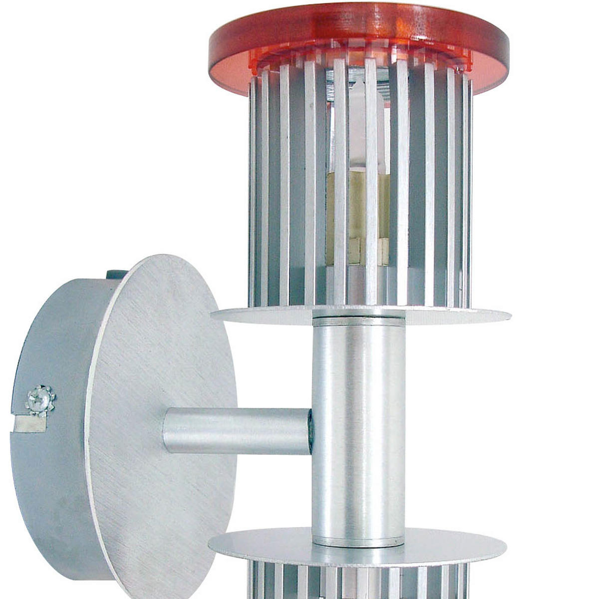 WANDLEUCHTE HOKKAIDO Aluminium Silber - Silberfarben, Glas (12/22/12cm) - Globo Lighting