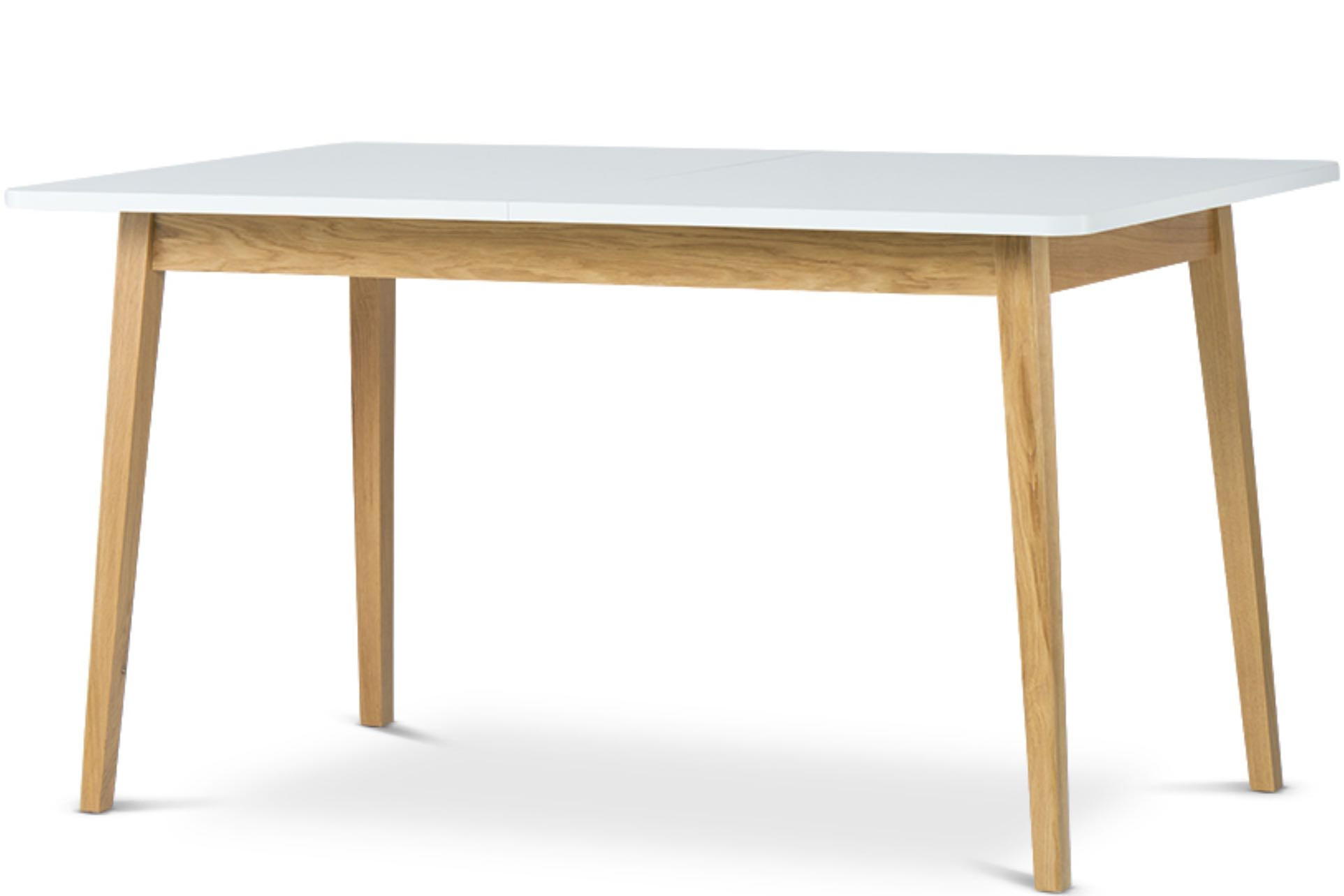 AUSZIEHBARER-ESSTISCH FRISK Skandinavischer Stil, weiß - Eichefarben/Weiß, Eichenholz/Holzwerkstoff (90/160/75cm) - KONSIMO®