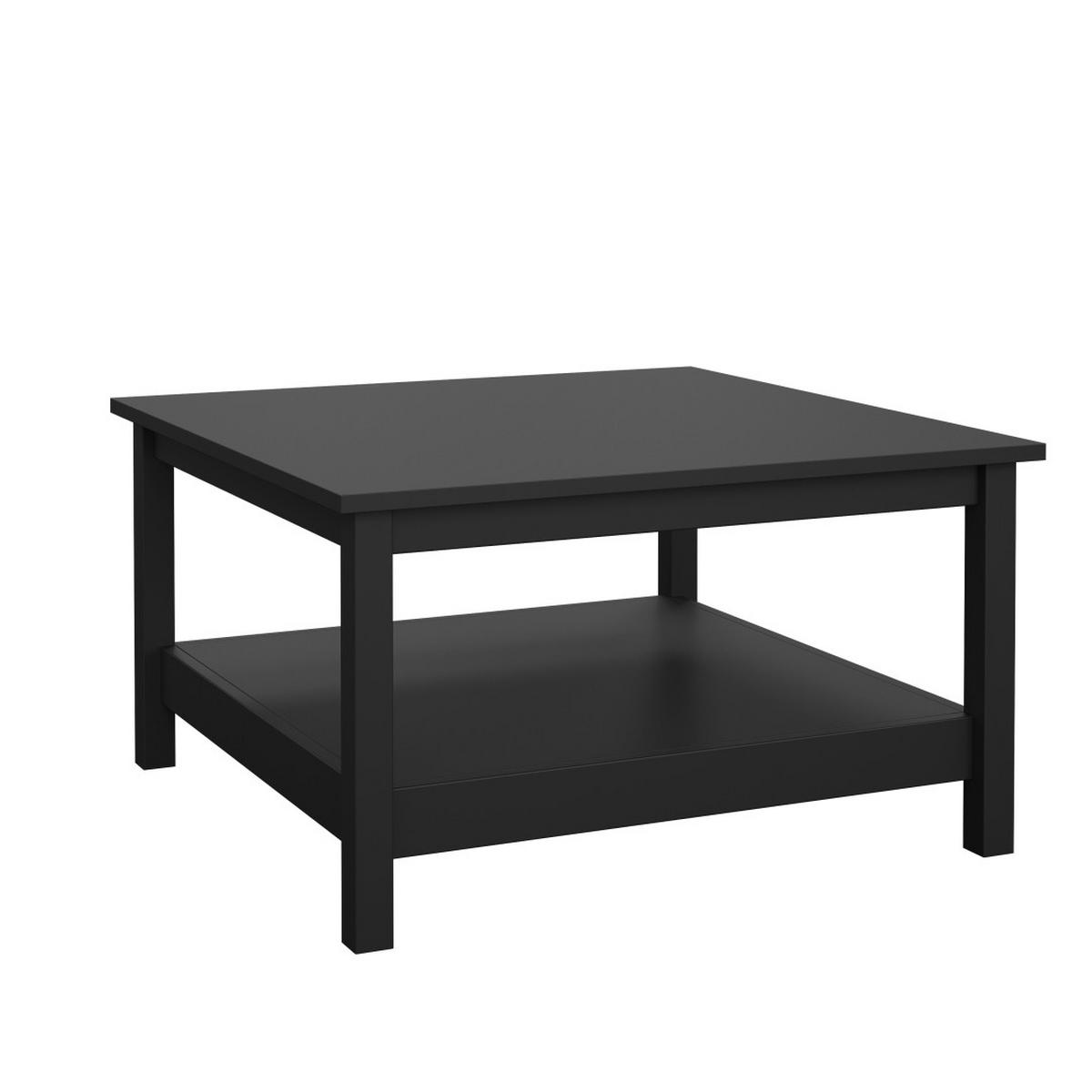 COUCHTISCH, Madrid, Schwarz, Spanplatte foliert, 81 x 81 x 45 cm - Schwarz, Holzwerkstoff (81/81/45cm) - ebuy24