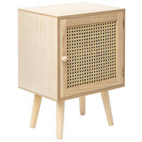 NACHTTISCH Rattan heller Holzfarbton 38/30 cm Almo - Hellbraun, Holzwerkstoff (38/56/30cm) - Beliani